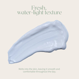 Lightweight hydrating face cream texture with smooth, water-light finish