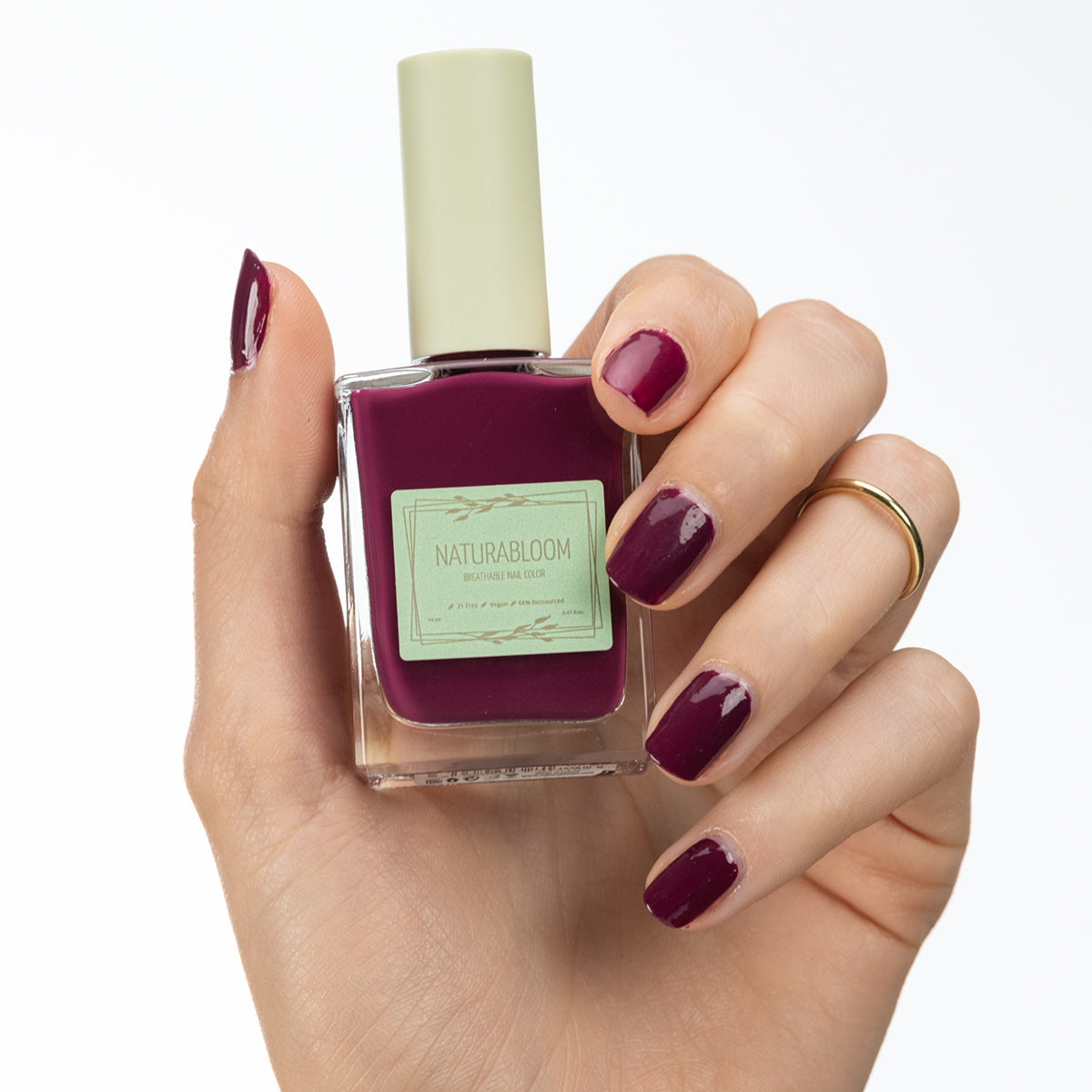 Breathable Vegan Nail Polish Dark Fuchsia