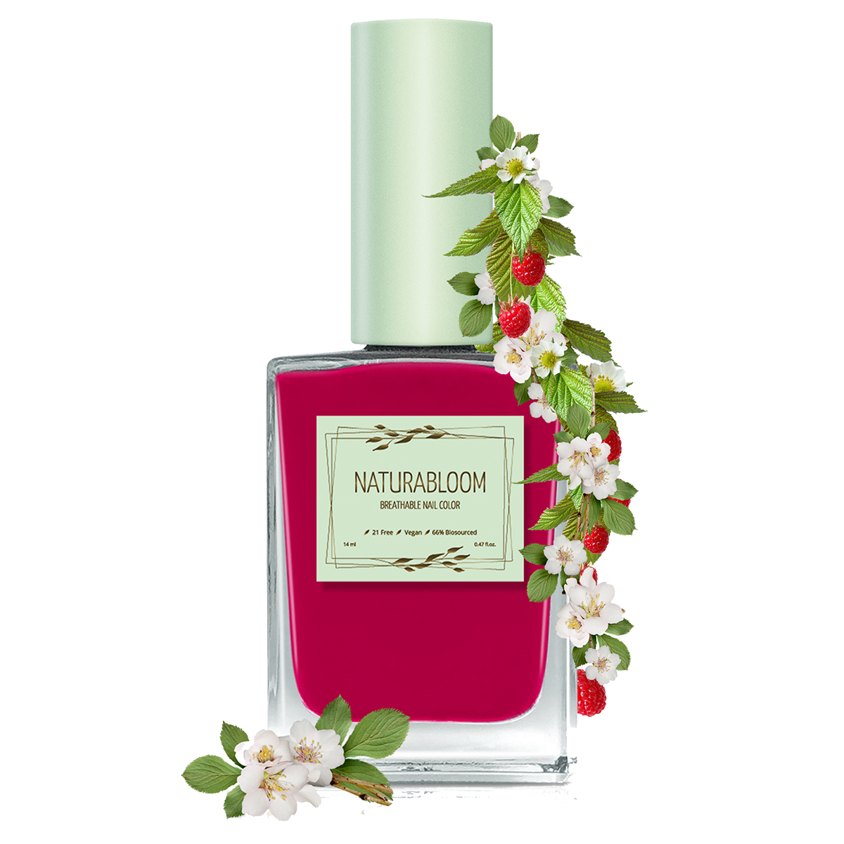 Breathable Vegan Nail Polish Raspberry Sorbet